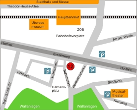 Vergößerung der Wegbeschreibung